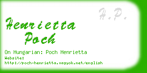 henrietta poch business card